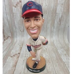 Vintage Bob Feller 2002 Cleveland Indians Chiff Wahoo Logo Bobblehead BD&A